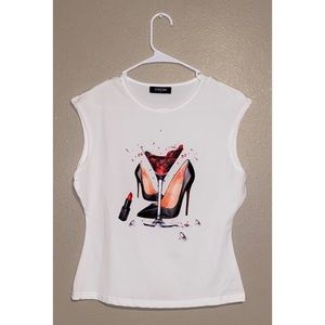 ChicMe Short Sleeve Wine Graphic Tee!